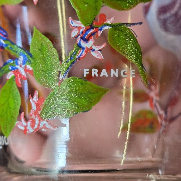 Set (2) Bird Juice Glass Small Tumbler Arcoroc France Blue Jay Baltimore Oriole - Picture 8 of 11